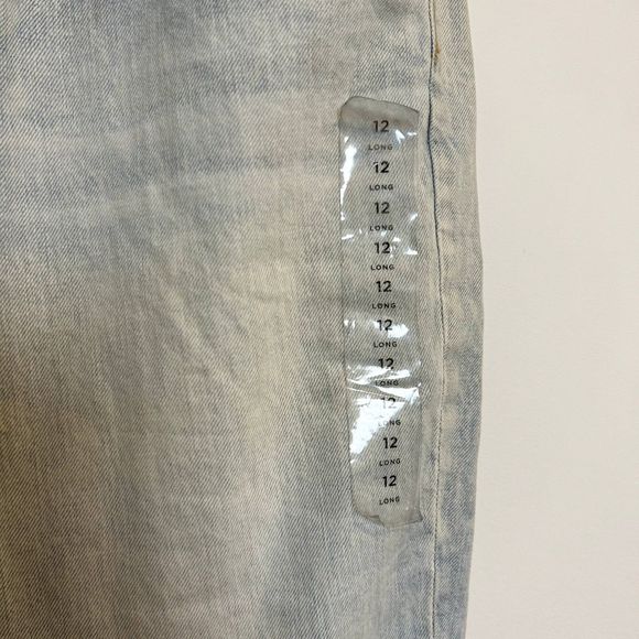 NWOT American Eagle Womens Skinny Jeans 12 Long 100% Cotton Raw Hem Distressed - Picture 2 of 16